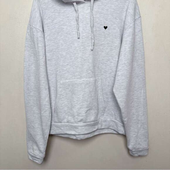 Topshop Womens 10 Embroidered Heart Warm Liner Hoodie - Picture 6 of 16